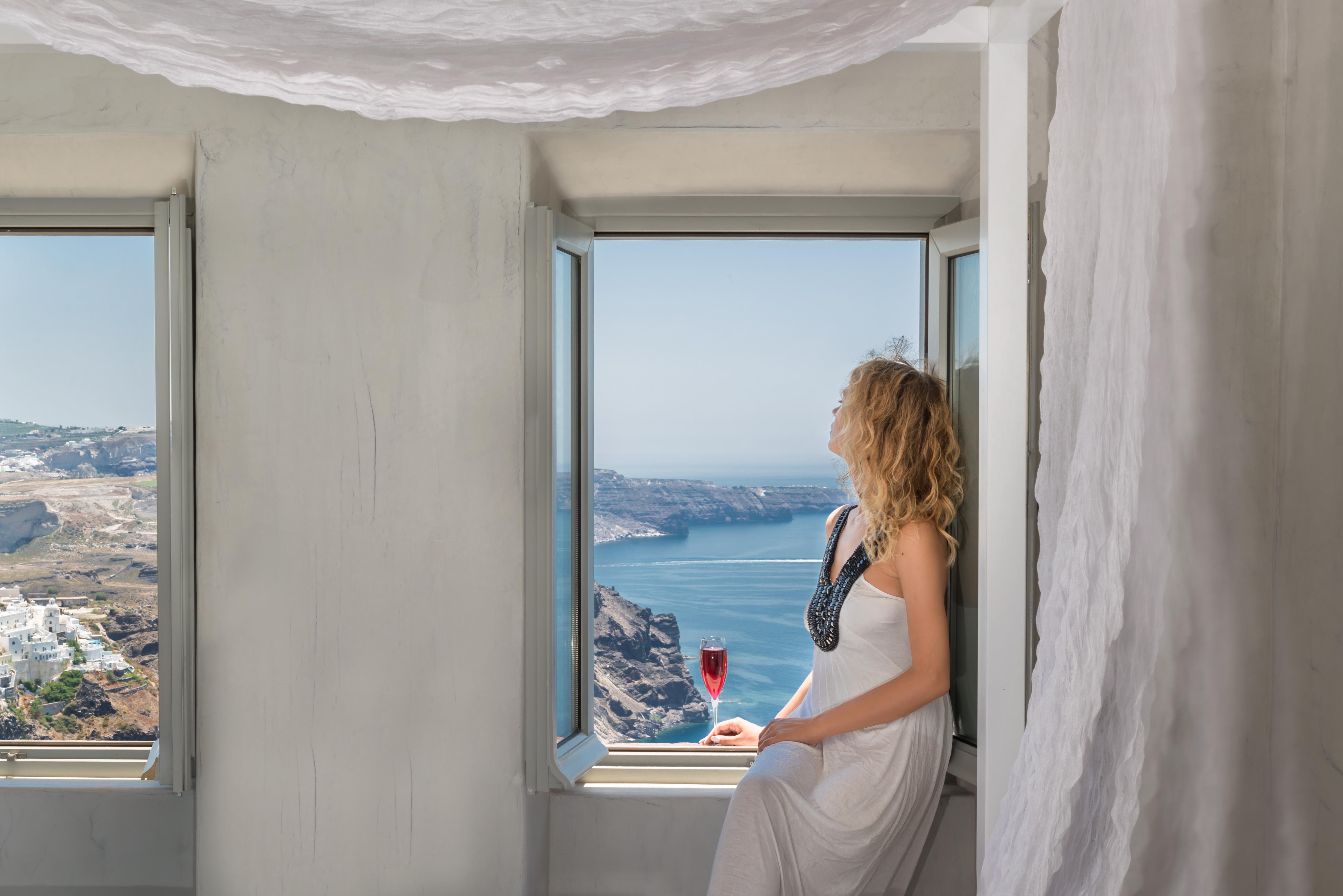 Mythical Blue Luxury Suites (Adults Only) Fira  Ngoại thất bức ảnh